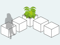 Cube seats & planters